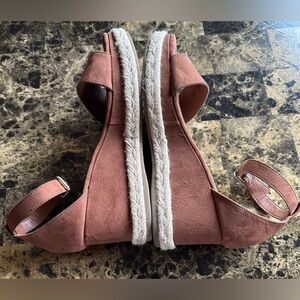 BCBGeneration Addie espadrille cognac color  faux suede sandal (9)